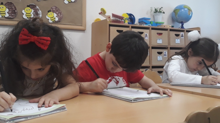 Mimarsinan Okyanus Koleji Okul Öncesi Mercanlar Grubu Okuma Yazma Etkinliğinde