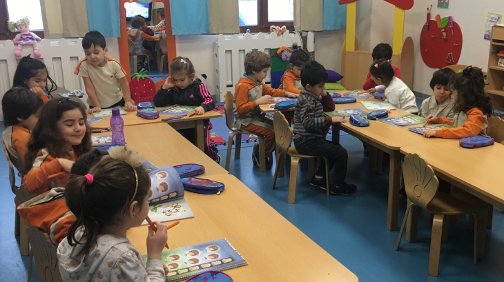 Mimarsinan Okyanus Koleji Okul Öncesi Yunuslar Grubu Okuma Yazmaya Hazırlık Etkinliğinde