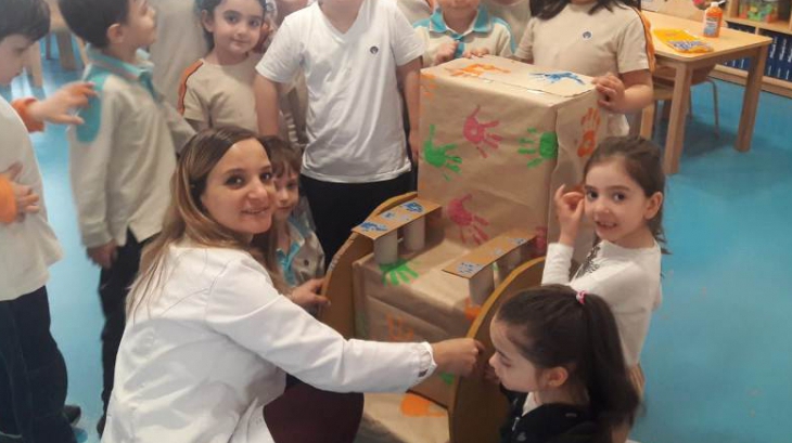 Okul Öncesi Öğrencileri Yıldızlar Grubu Öğrencileri Sanat Dersinde