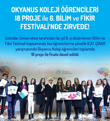 Okyanus Koleji Öğrencileri 18 Proje ile ‘Üsküdar Üniversitesi 6. Bilim ve Fikir Festivali’ nde Zirvede!