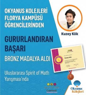 Okyanus Kolejleri Florya Kampüsü Öğrencilerinden Uluslararası Spirit of Math Yarışması’nda Gururlandıran Başarı!