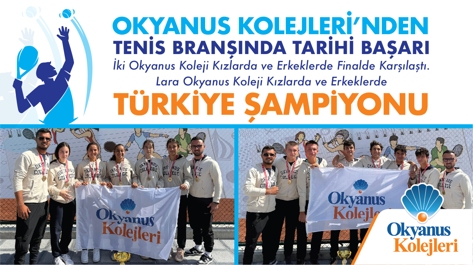 Okyanus Kolejleri'nden Tenis Branşında Tarihi Başarı