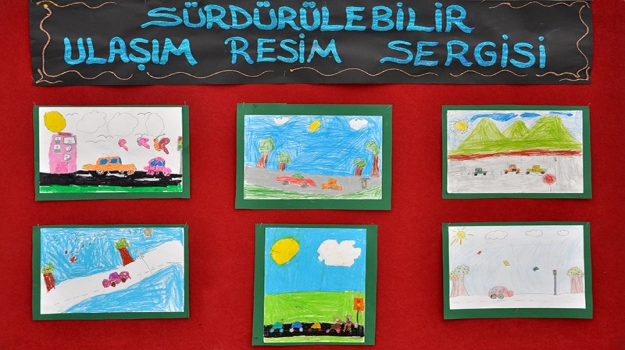 Okyanuslu Öğrencilerden "Sürdürülebilir Ulaşım" Resim Sergisi