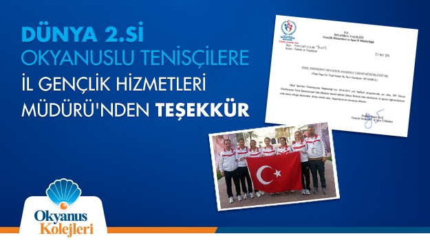 Okyanuslu Tenisçilere Gençlik Hizmetleri Müdürü'nden Teşekkür