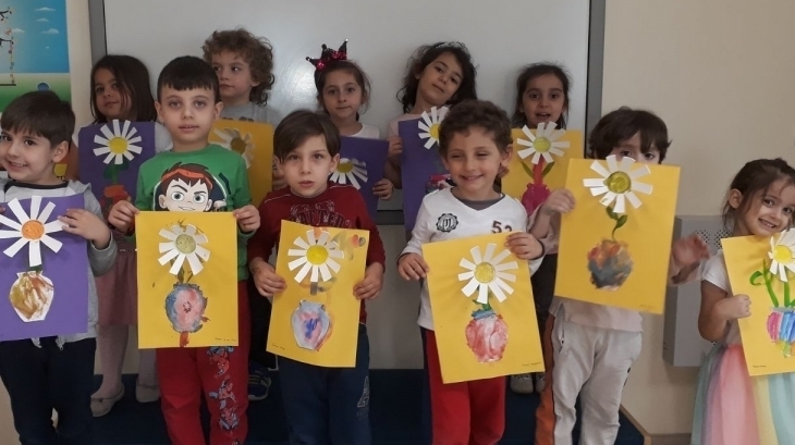 Sancaktepe Okyanus Koleji Okul Öncesi Güneş Grubu Öğrencileri Sanat Etkinliğinde