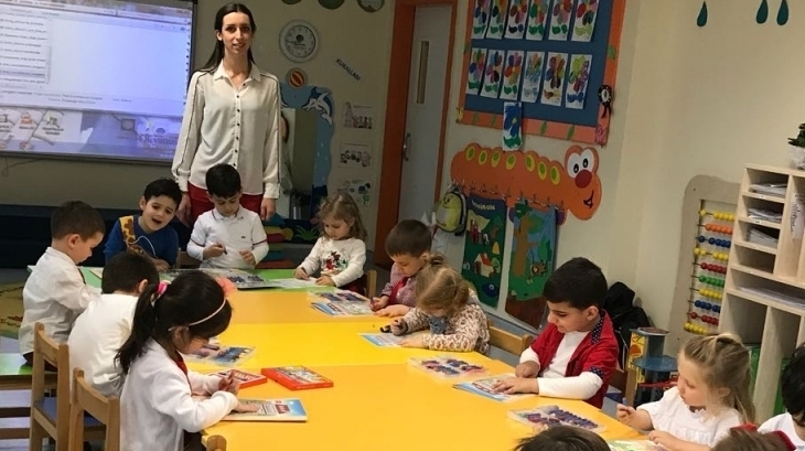Sancaktepe Okyanus Koleji Okul Öncesi Kuşlar Grubu Öğrencileri Okuma Yazmaya Hazırlık Etkinliğinde