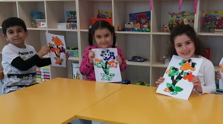 Sancaktepe Okyanus Koleji Okul Öncesi Yıldızlar Grubu Öğrencileri Sanat Etkinliğinde
