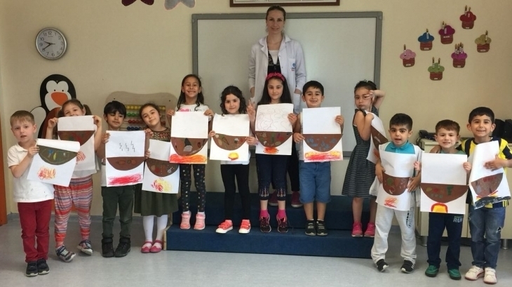 Sancaktepe Okyanus Koleji Okul Öncesi Yıldızlar Grubu Öğrencileri İngilizce Bilingual Dersinde
