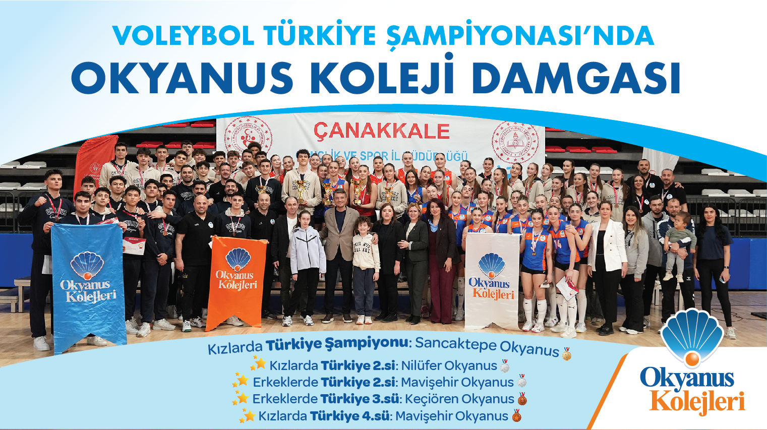 VOLEYBOL TÜRKİYE ŞAMPİYONASI’NDA OKYANUS KOLEJİ DAMGASI!