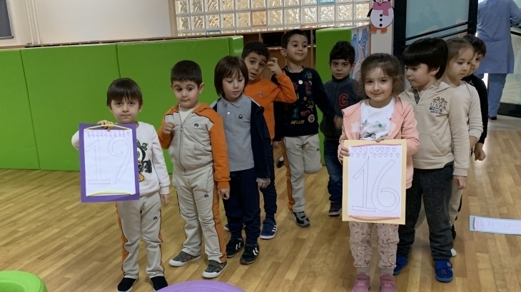 Avcılar Okul Öncesi Güneş Grubu Bütünleştirilmiş Matematik-Oyun Etkinliğinde;