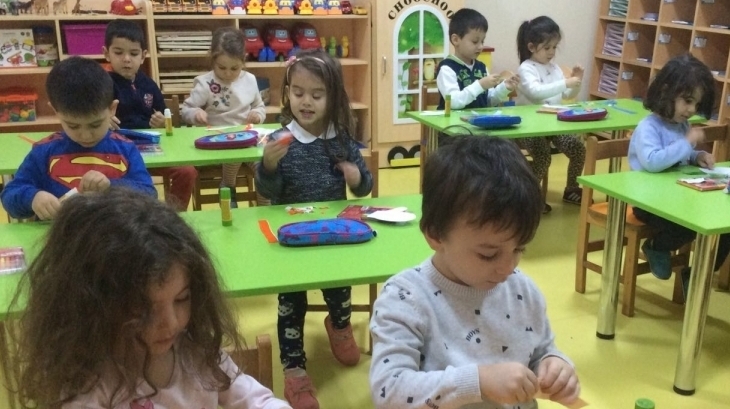 Avcılar Okul Öncesi Yağmur Grubu Sanat Etkinliğinde