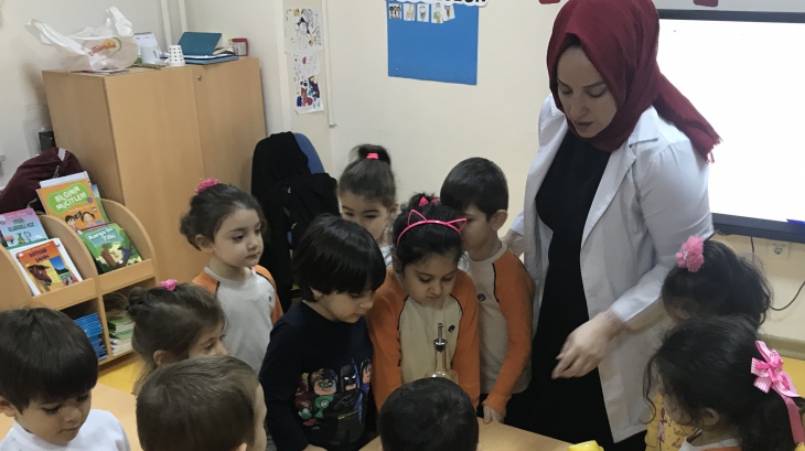 Avcılar Okulöncesi İnciler Grubu  Fen Etkinliğinde  ;