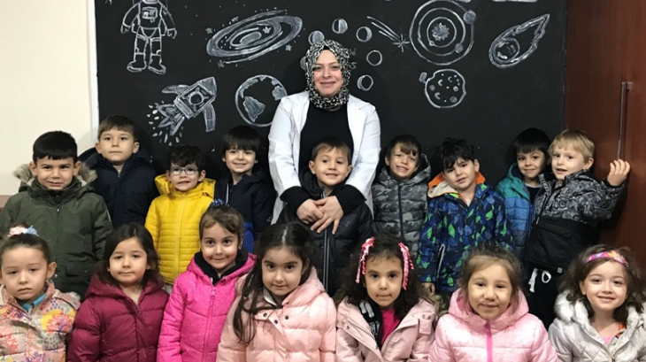 Bayrampaşa Okyanus Koleji Okul Öncesi B grubu Öğrencileri Avcılar Okyanus Koleji Uzay Bilim Araştırma Merkezinde