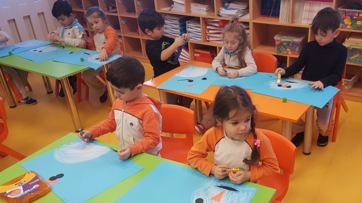 Beykent Okyanus Koleji Okul Öncesi Balıklar Grubu Öğrencileri Sanat Etkinliğinde