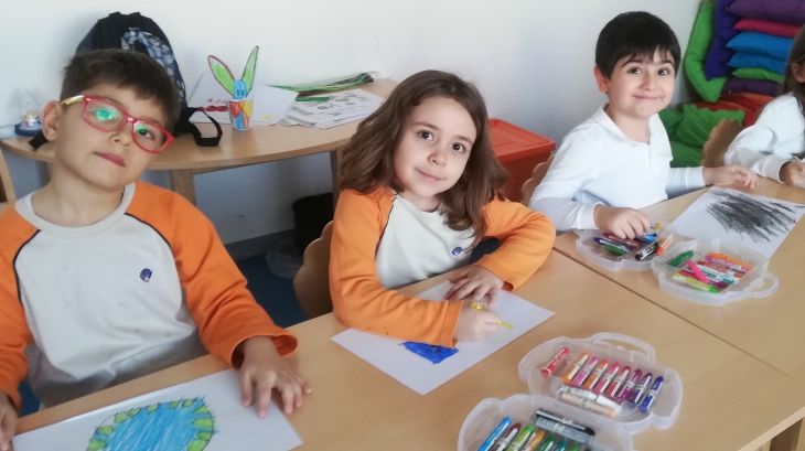 Bornova Okyanus Koleji Yıldızlar, Gezegenler,Bulutlar Grubu İngilizce Dersinde