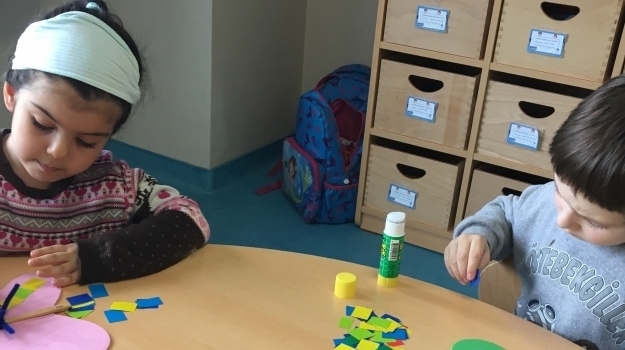 Çekmeköy Okul Öncesi Balıklar Grubu Sanat Etkinliği Dersinde