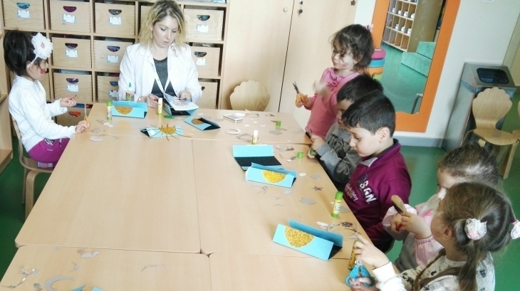 Eryaman Okyanus Koleji Okul Öncesi Yıldızlar Sınıfı İngilizce Dersinde Gece-Gündüz Kavramını Öğrendi