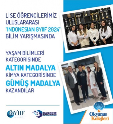 GLOBAL YOUTH INVENTION AND INNOVATION FAIR 2024'DE OKYANUS KOLEJİ ÖĞRENCİLERİ DÜNYA BİRİNCİSİ VE DÜNYA İKİNCİSİ!