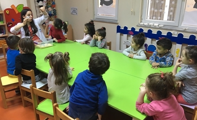 Güneşli Okyanus Koleji Okul Öncesi Çiçekler Grubu Matematik Etkinliğinde