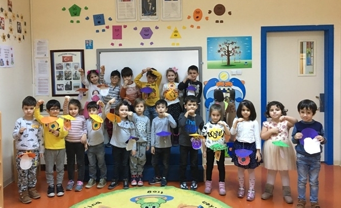 Güneşli Okyanus Koleji Okul Öncesi Gezegenler Grubu Sanat Etkinliğinde