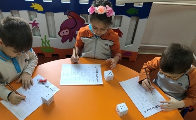Güneşli Okyanus Koleji Okul Öncesi Gezegenler Grubu Okuma Yazmaya Hazırlık Dersinde
