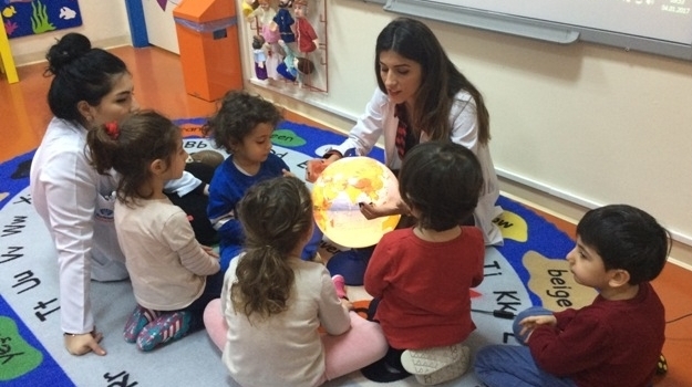 Güneşli Okyanus Koleji Okul Öncesi Rüzgarlar Grubu Bilingual Dersinde