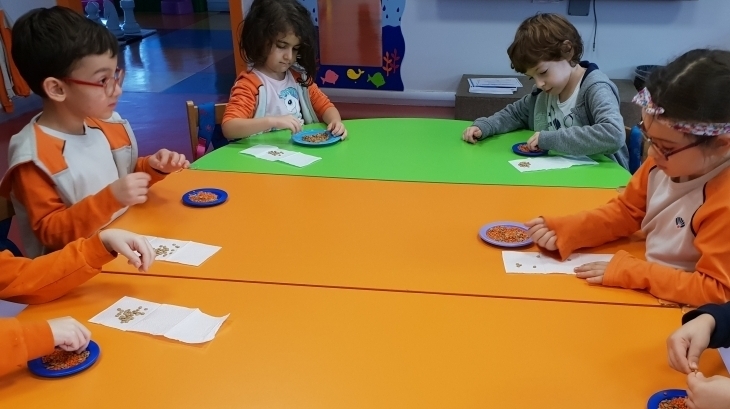 Halkalı  Okul Öncesi Yıldızlar Grubu Öğrencileri Fen ve Matematik Dersinde