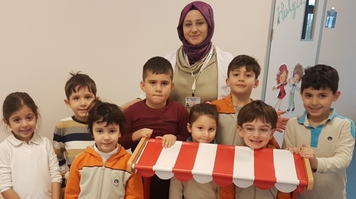 İncek Okul Oncesi  Okul Öncesi Gezegenler Sınıfı Oyun Dersinde Satıcılık Oyunu Oynadılar.