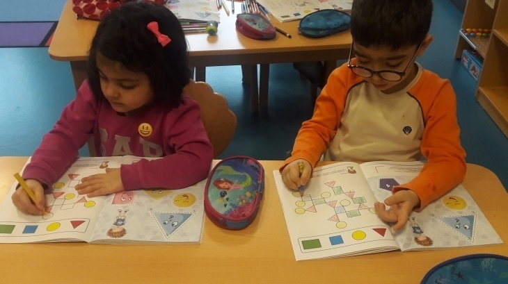 İncek Okul Öncesi Yunuslar Grubu Kavram ve Kitap Çalışması yaptılar.