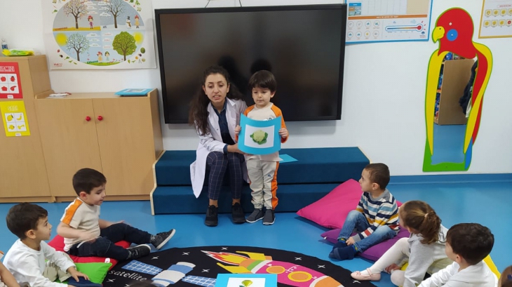Keçiören Okul Öncesi Çiçekler Sınıfı Türkçe Ve Okuma Yazmaya Hazırlık Etkinliğinde