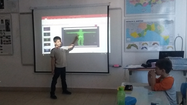 Konyaaltı Okyanus 2-A Sınıfı Araştırma Ödevleri Sunumlarında