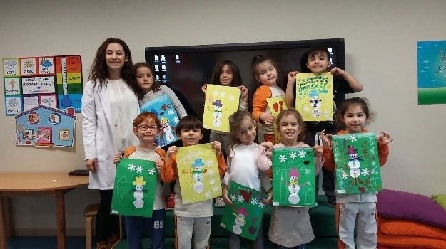 Mavişehir İnciler Grubu Öğrencileri Kış Mevsimi İle İlgili Sanat Etkinliği Yaptı