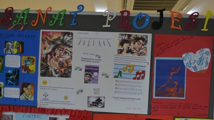 Mavişehir Okyanus Koleji Okul Öncesi A Grubu Öğrencilerinin "Sanat" Projesi Çalışmaları