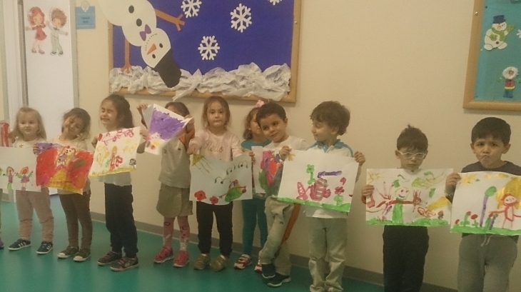 Mimarsinan Okyanus Koleji Okul Öncesi Yunuslar Grubu Resim Etkinliğinde