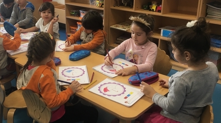 Mimarsinan Okyanus Koleji Okul Öncesi Yunuslar Grubu Okuma Yazmaya Hazırlık Etkinliğinde