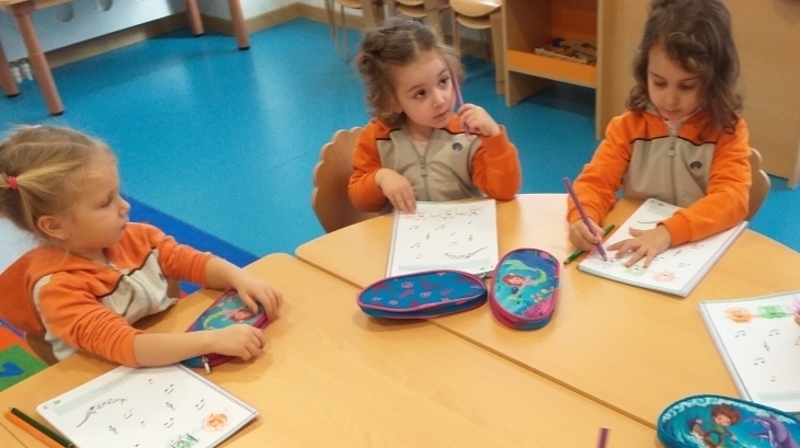 Okul Öncesi Çiçekler Grubu Okuma Yazmaya Hazırlık Dersinde