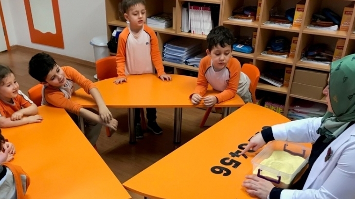 Okul Öncesi Deniz Yıldızları Grubu Öğrencileri Pekiştirme Çalışmaları Yapıyor