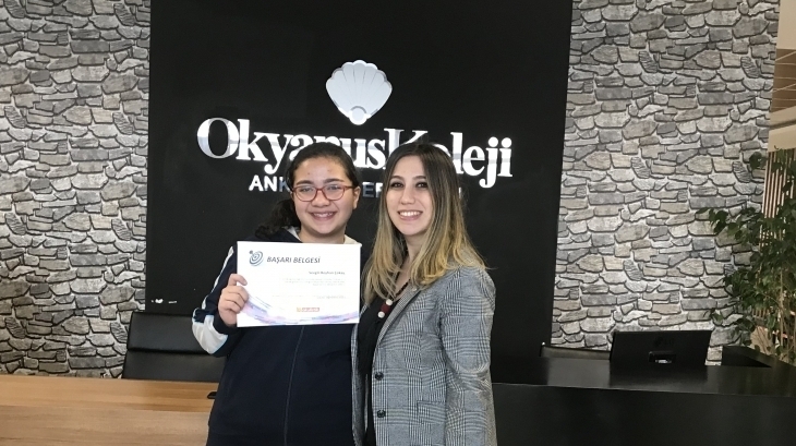 Ortaokul Kademesi "OKULİSTİK" Sınavı Türkiye 1.si Reyhan ÇOKAY!