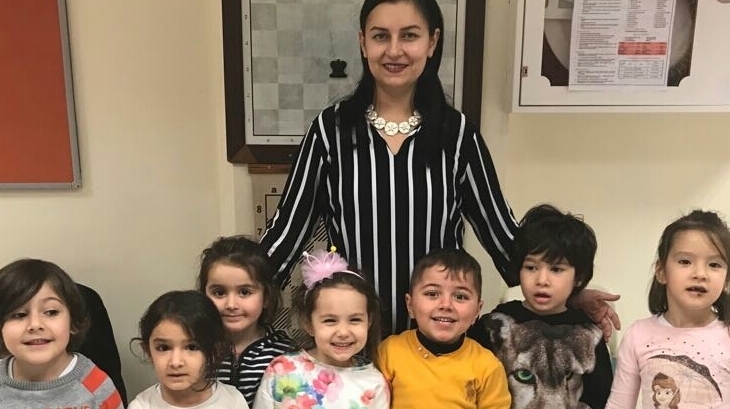 Sancaktepe Okyanus Koleji Okul Öncesi İnciler Grubu Öğrencileri Satranç Dersinde