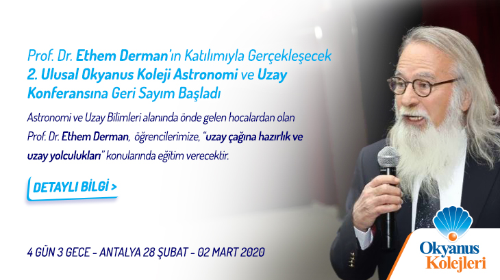2.Ulusal Okyanus Kolejleri Astronomi ve Uzay Konferansına Geri Sayım Başladı