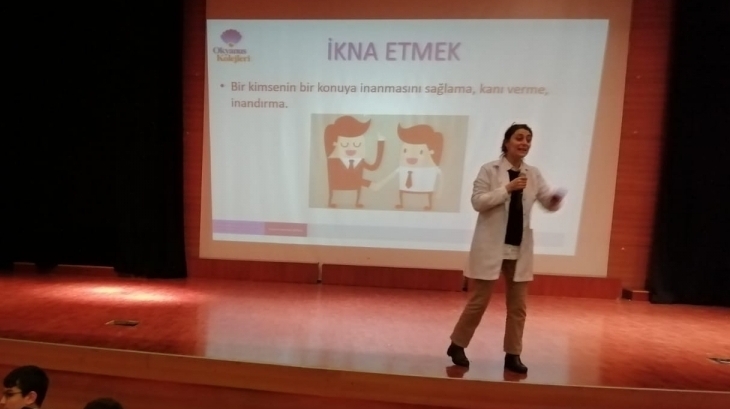 Bahçeşehir Okyanus Ortaokul Kademesi Kişisel Gelişim Dersi Kapsamında ‘İkna Etmek’ semineri düzenlendi.