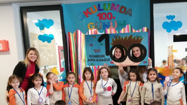 Bayrampaşa Okyanus Koleji Okul Öncesi Öğrencileri 18.02.2020 Salı Günü 100.gün Etkinliğini Gerçekleştirdiler
