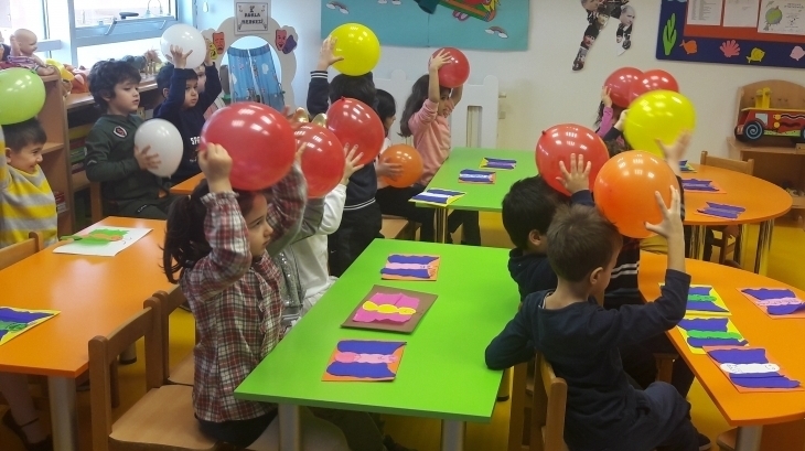 Beykent Okyanus Koleji Okul Öncesi Gökkuşağı Grubu Fen ve Doğa Dersinde