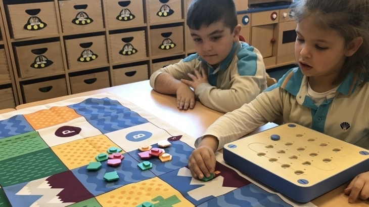 Bornova Okyanus Koleji Okul Öncesi Yıldızlar Sınıfı Cubetto Dersinde