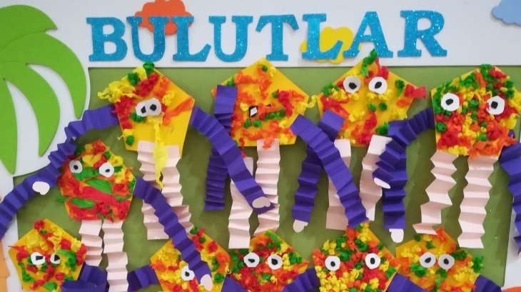 Eryaman Okyanus Koleji Okul Öncesi Bölümü Bulutlar Sınıfı Sanat Etkinliğinde
