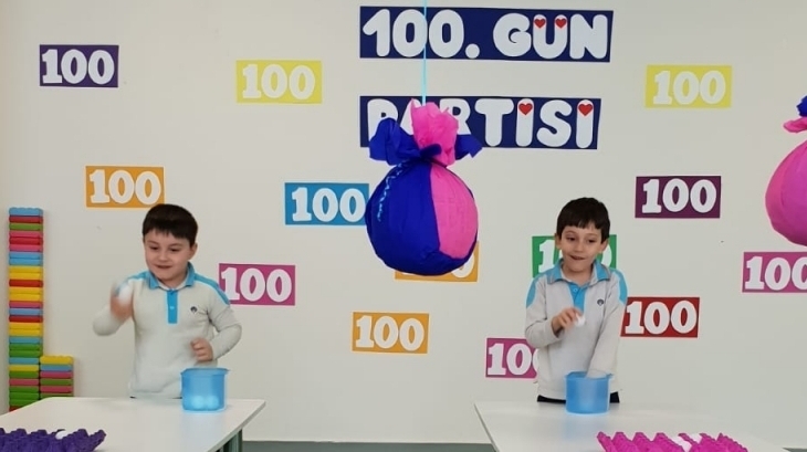 Eryaman Okyanus Koleji Okul Öncesi Bölümü Öğrencileri 100. Gün Partisinde