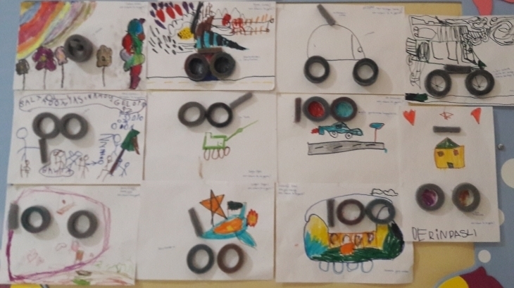 Eryaman Okyanus Koleji Okul Öncesi Bölümü Ay Grubu Öğrencileri Sanat Etkinliğinde