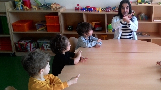 Eryaman Okul Öncesi Çiçekler Grubu İşaret Dili Eğitiminde