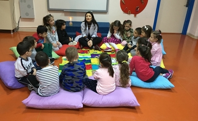 Güneşli Okyanus Koleji Okul Öncesi Gökkuşağı Grubu Türkçe Dil Etkinliğinde