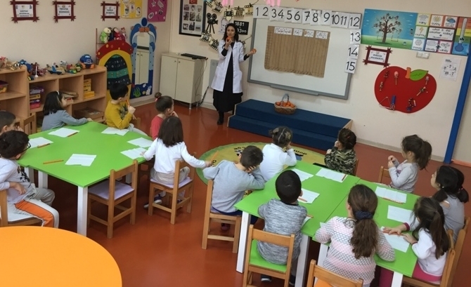Güneşli Okyanus Koleji Okul Öncesi Gökkuşağı Grubu Matematik Çalışmasında